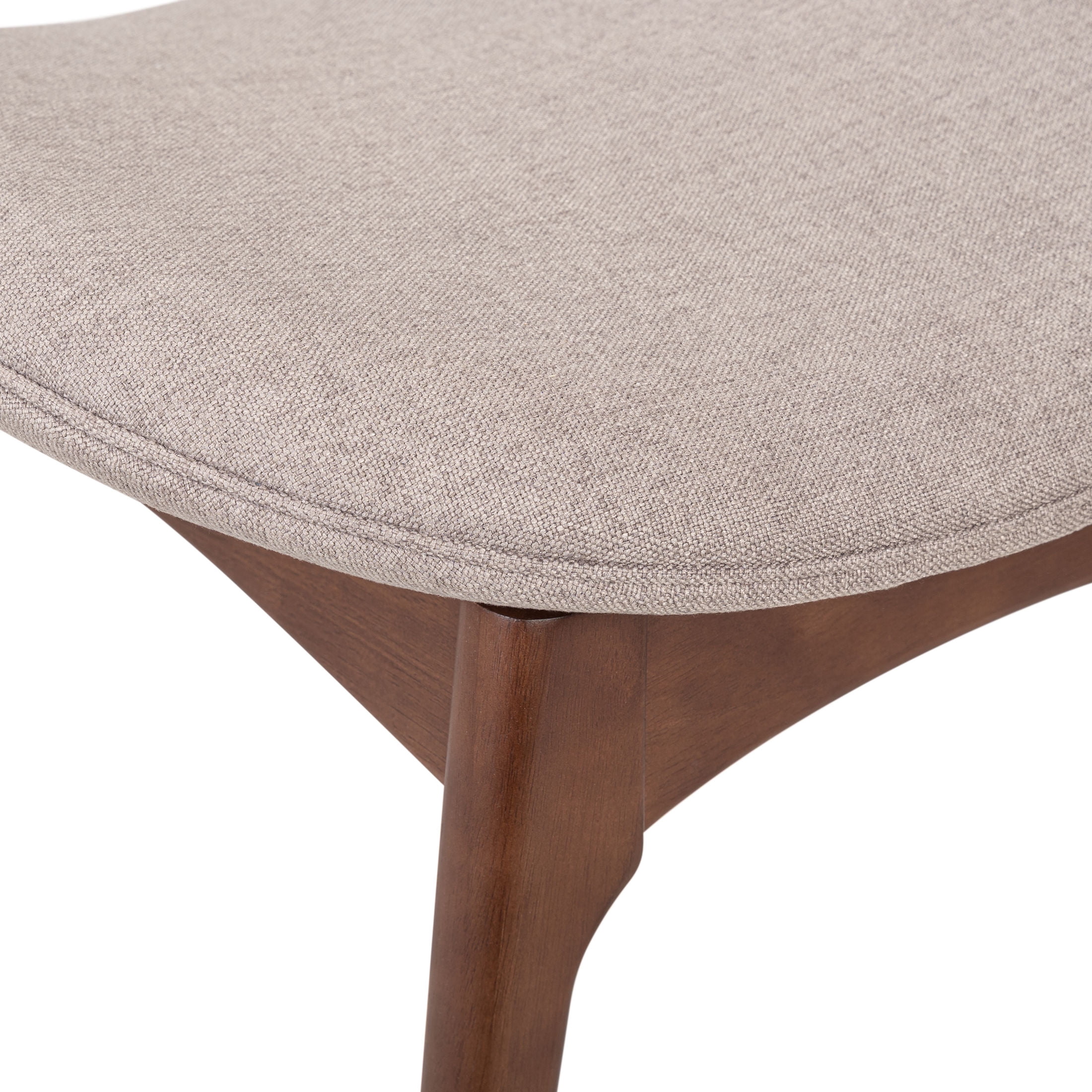 Christopher Knight Home Upholstered Dining Chairs, Solid Wood Frame with Curved Back, Gray+Brown, Set of 6