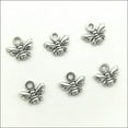 thumbnail image 4 of U8MO 20/100/300pcs retro Jewelry Making DIY Little bees alloy charms pendant 11x10mm-bronze-100pcs, 4 of 9
