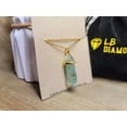 thumbnail image 3 of Handmade Crystal Necklace Gold Tone Green Fluorite Crystal Pendant Necklace, 3 of 11