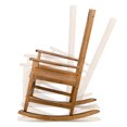 thumbnail image 4 of QXDRAGON Wood Rocking Chair, Outdoor Wooden Rocker with Backrest & Armrest, 4 of 9