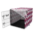 thumbnail image 3 of Fruits Dog Crate Cover, Fruit Art Pattern with Brushstrokes Continuing Organic Elements, Easy to Use Pet Kennel Cover Small Dogs Puppies Kittens, 7 Sizes, Magenta Purple and White, by Ambesonne, 3 of 6