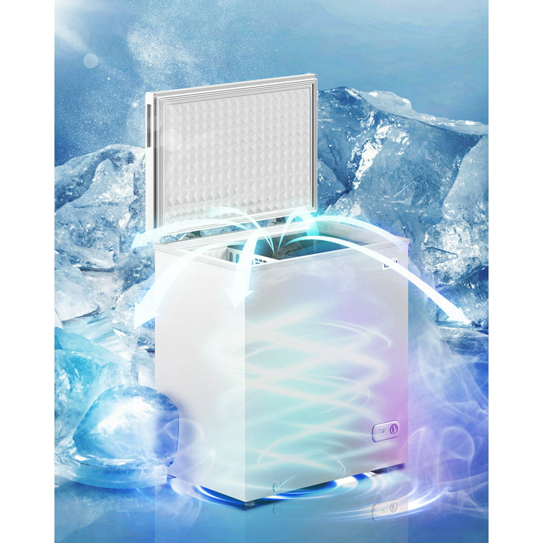 TABU 2.8 Cu Ft Chest Freezer, Compact Freezer with 7 Level Adjustable  Temperature (Black) & Reviews