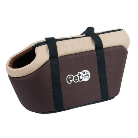 Anvazise Pet Bag Soft-Sided Adjustable Fabric Interior Pad Carrier Tote for Pet Coffee S