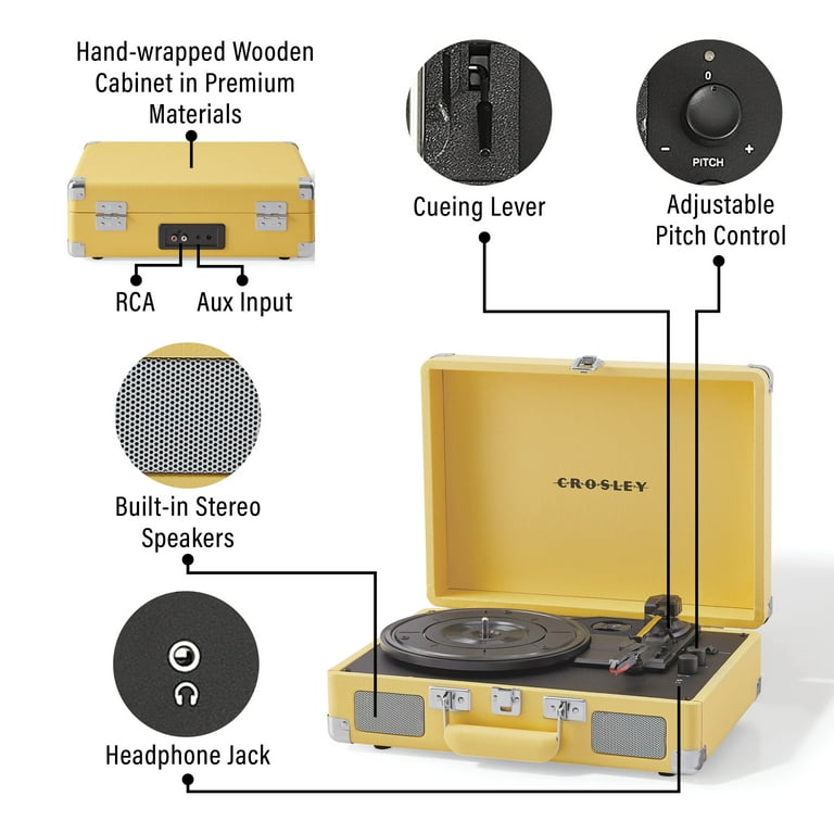 Crosley Cruiser Plus Vinyl Record Player with Speakers and