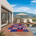 thumbnail image 2 of Independence Day Outdoor Rug 3x5 Ft, Non Slip Washable Area Rug, US Flag Star Stripe Vintage Patio Rugs Carpet Runner, Large Floor Mat for Indoor/Outdoor Deck Porch Camping, 2 of 8