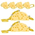 thumbnail image 4 of GOOHOCHY 10 piezas de llavero con queso adorno de queso colgante de queso mochila de llave de llave decoración colgante, 4 of 8