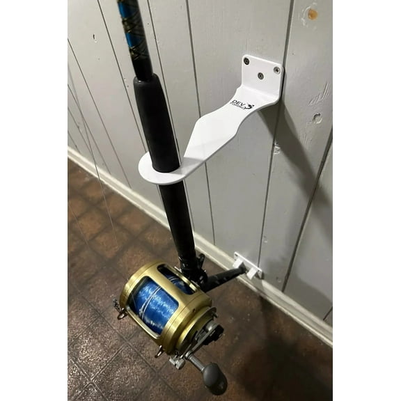 Dev Fishing Single Bent Butt Wall Mount Rod Pole Holder Stand Display