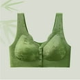 thumbnail image 2 of Bras for Women Supportive Wireless Push Up Bra Wireless Bras for Women Ndbuld Women's Solid Color Backless Sexy Seamless Push-Up U-Shaped Beautiful Back Underwear Everyday Bras Green XL, 2 of 9