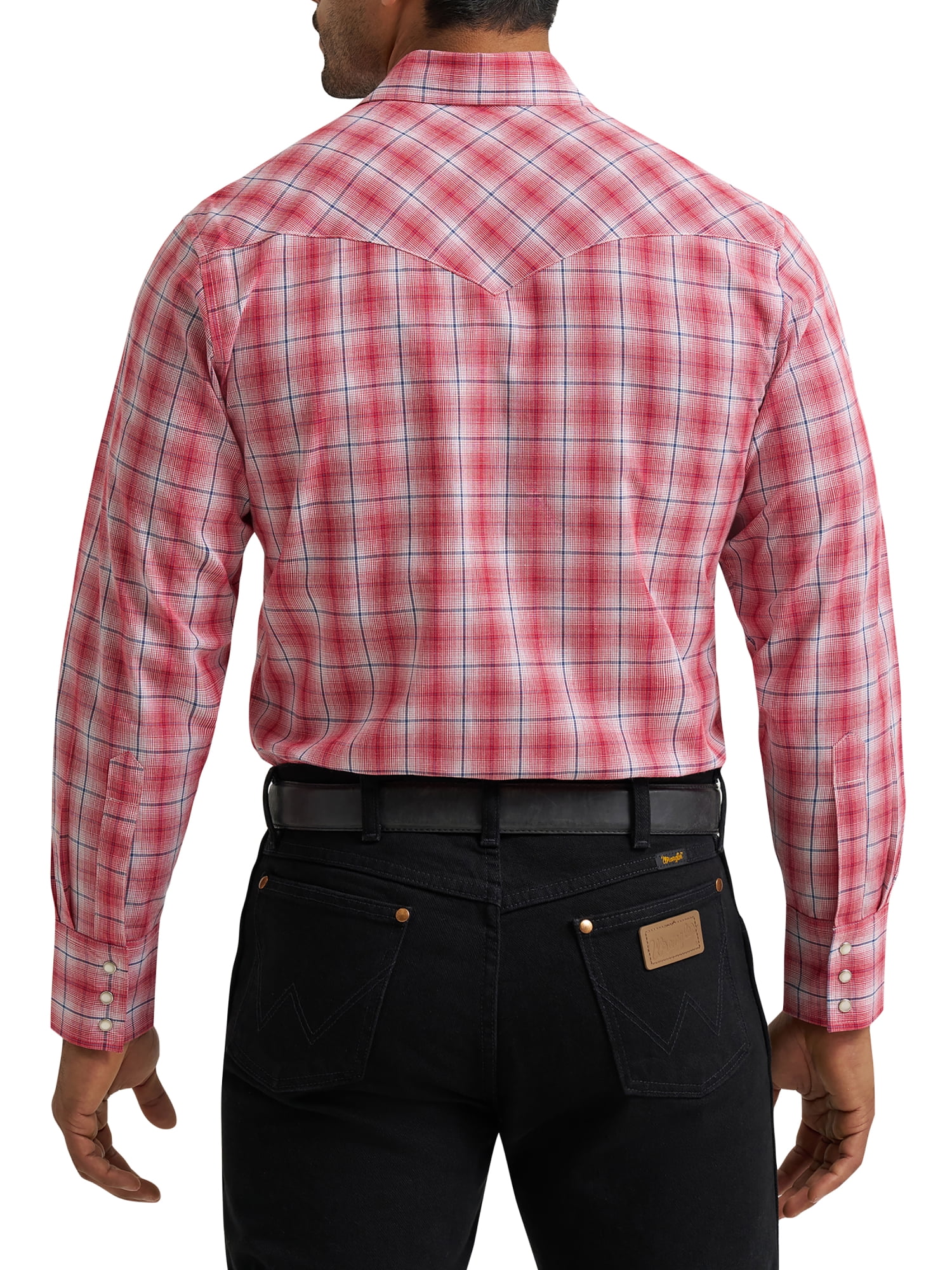 Wrangler® Men's and Big Men's Regular Fit Long Sleeve Western Shirt, Sizes S-5XL