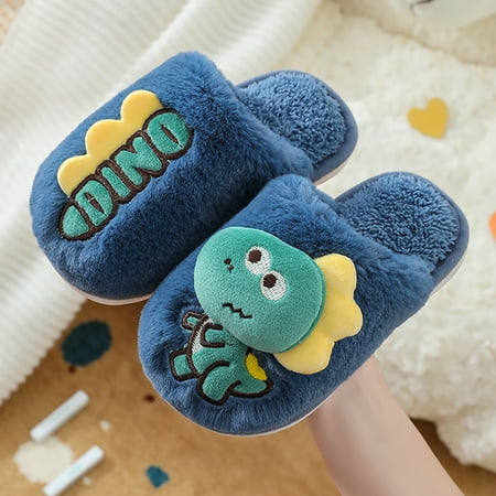

Hunpta Kids Slippers Dinosaur Slippers For Girls Boys Memory Foam Comfy House Slippers Kids Winter Warm Indoor Shoes