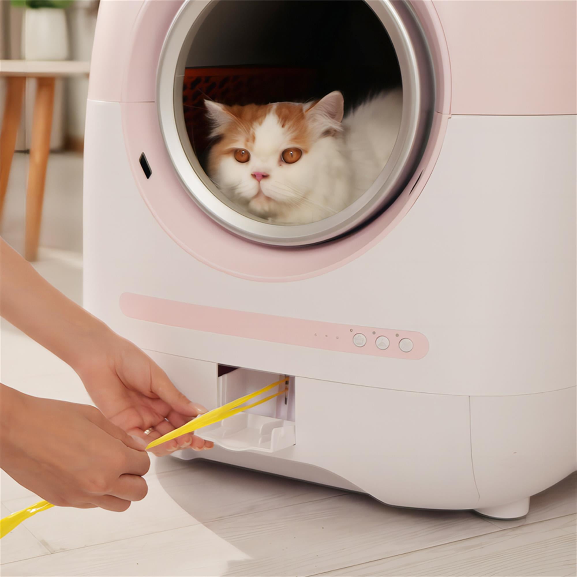 Pefilos 80L Large Capacity Smart Self Cleaning Cat Litter Box for Multi Cats, Automatic with Mat, Liner, Support 5G/Anti-Pinch, Brown Pefilos 80L Large Capacity Smart Self Cleaning Cat Litter Box for Multi Cats, Automatic with Mat, Liner, Support 5G/Anti-Pinch, Brown