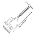 thumbnail image 3 of Garlic and Potato Masher Set for Kitchen Use Stainless Steel Ground Beef Masher Tool Food Masher Utensil with Grater Silver Mashing Gadget, 3 of 8