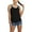 Black/Heather Gray, variant on Hat and Beyond Women's Athletic Racer Back Tank Top with Contrast Binding