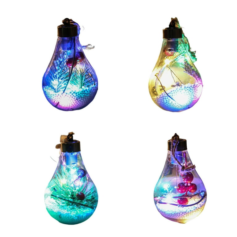 Luminous Christmas LED Bulb, Decorative Portable Xmas Tree LED Decoration  Light for Home