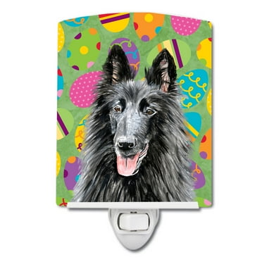 Belgian Sheepdog Easter Eggtravaganza Ceramic Night Light