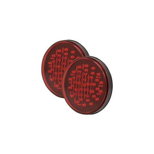 RoadPro RP1030RDL Red 2 Round Diamond Lens Sealed LED Light with 2-Pin Connection
