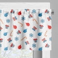 thumbnail image 5 of Ambesonne Christmas Valance & Curtain, Xmas Cones Ornaments, 55"x24", Red White and Pale Blue, 5 of 7