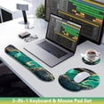 thumbnail image 2 of -in- Mouse Pad with Wrist Rest Set Wrist Support Mouse Pad+Keyboard Gel Wrist Rest+Cup Pad Ergonomic Mouse Pad Relieving Wrist Pain Base Computer Mouse Pad for Home Office Games Galaxy, 2 of 7