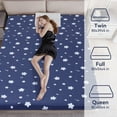 thumbnail image 3 of Slsy Printed Futon Mattress with Zipper Washable Cover, Padded Japanese Floor Mattres, Extra Thick Folding Sleeping Pad Tatami Mat Floor Lounger Guest Bed for Camping Couch, 3 of 8