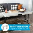 thumbnail image 4 of Lifetime 4 foot Almond Adjustable Hight Nesting Table 2-Pack - 80926, 4 of 8