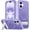 Lavender, variant on BANDOVA Magnetic Case for iPhone 16, [Invisible Kickstand] Slim Translucent Matte Shockproof Cover,Orange