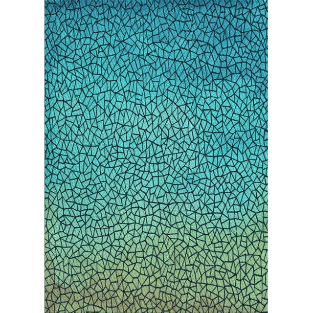 Ahgly Company Machine Washable Indoor Rectangle Transitional Bright Turquoise Blue Area Rugs, 2' x 3'