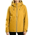 thumbnail image 6 of thefmos Women's Long Sleeve Jacket with Hood Trendy Solid Color Zip Up Outerwear Warm Lightweight Insulated Windbreaker Casual Fall Winter Clothes, Yellow L, 6 of 6