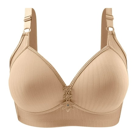 (2-Pack) Puawkoer Women s Push Up Wireless Comfort Bras for Women Bra Comfort Support No Bras Pack for Women Underwire Bras Comfortable Wire Strapless Bra for Women Bra