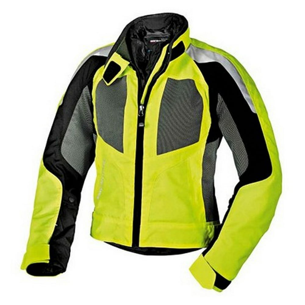 BMW Genuine Motorcycle Women'S Airshell Jacket EU-36 USA-6 Neon Yellow