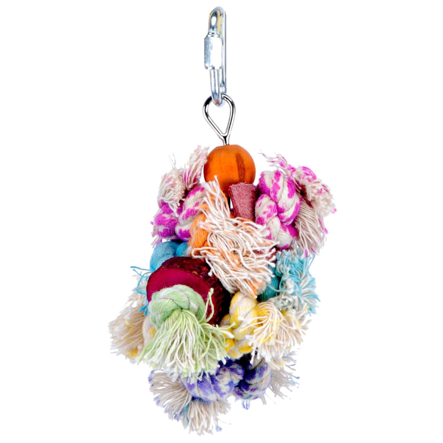 Penn-Plax Shaggy Kabob Bird Toy, Keeps Birds Stimulated and Active - For Small Breeds