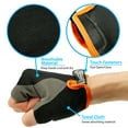 thumbnail image 5 of GEARONIC TM Cycling half Finger Mountain Bicycle Men Women Gel Pad Anti-slip Breathable Outdoor Sports Shock-absorbing Riding Biking Cycle Gloves - Orange L, 5 of 7