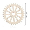 thumbnail image 2 of Raindrops 50 Pcs Wooden Gear Pendant Gears for Wall Home Decor Living Beige, 2 of 8
