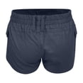thumbnail image 5 of Blue Cargo Pants Women's Cargo Shorts Elastic Waist Pockets Summer Casual Shorts Y2k Shorts Shorts for Women Woman Pants Clearance, 5 of 6
