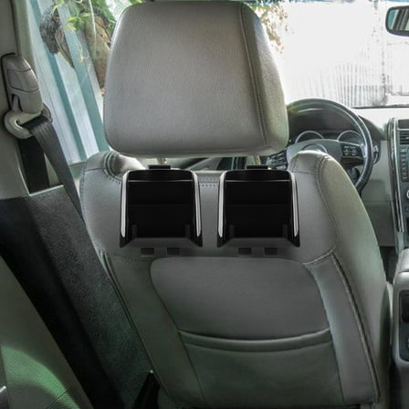 HOMEMAXS  2 Pcs Center Console Cup Holder Back Seat Holders for Cars Black