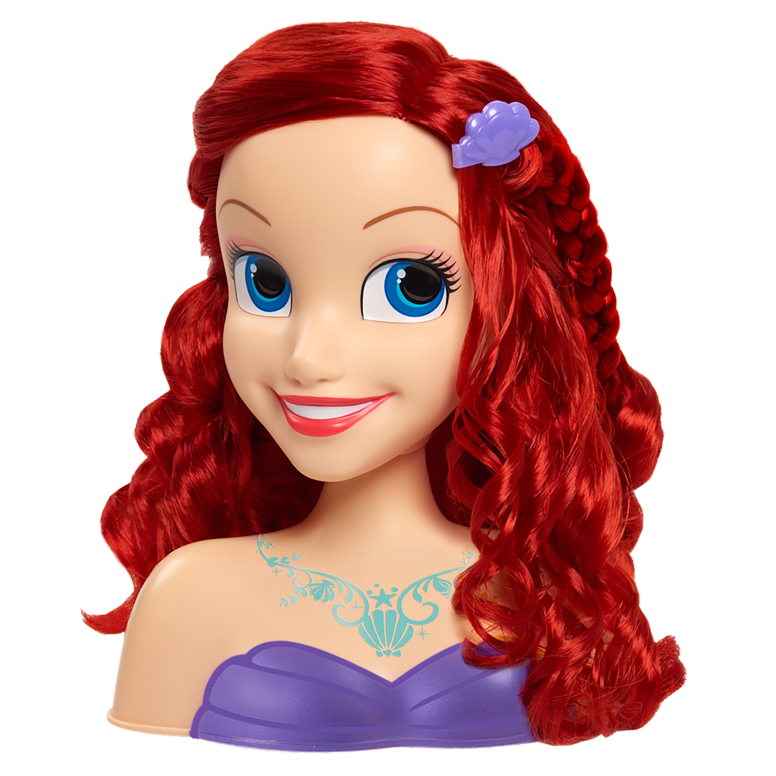 Disney Princess Ariel Styling Head, Red Hair, 10 Piece Pretend Play Set,  The Little Mermaid, Officially Licensed Kids Toys for Ages 3 Up, Gifts and  Presents 