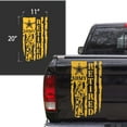 thumbnail image 2 of Retired Army Veteran Soldier Distressed American USA US Flag Truck Tailgate Vinyl Decal Compatible with Most Pickup Trucks U.S. Army Sticker USMC USAF US Navy Decal (11" x 20", Yellow), 2 of 8
