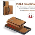 thumbnail image 4 of 2 in 1 Detachable Leather Phone Cases for Samsung Galaxy S23+ / S23 Plus 5G Case Wallet with Card Holder Men 6.6'' (Brown,S23+/S23 Plus), 4 of 18