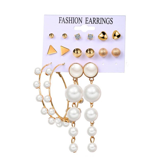 18 Pzs Conjunto De Pendientes De Oro Bohemio Para Mujer Joyería Accesorios