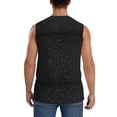 thumbnail image 4 of Daiia Black Glitter Printed Men's Tank Tops,Casual Soft Sleeveless Gym Muscle Shirts Bodybuilding Tee-X-Large, 4 of 8