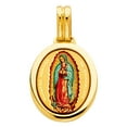 thumbnail image 2 of Ioka-14K Yellow Gold Milagrosa Charm Pendant with 1.8mm Singapore Chain Necklace - 16", 2 of 4