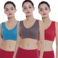 thumbnail image 4 of Sujetador deportivo de doble capa sin costuras para niñas, talla grande, sin aros, ropa interior ajustable para yoga sin costuras, 4 of 6
