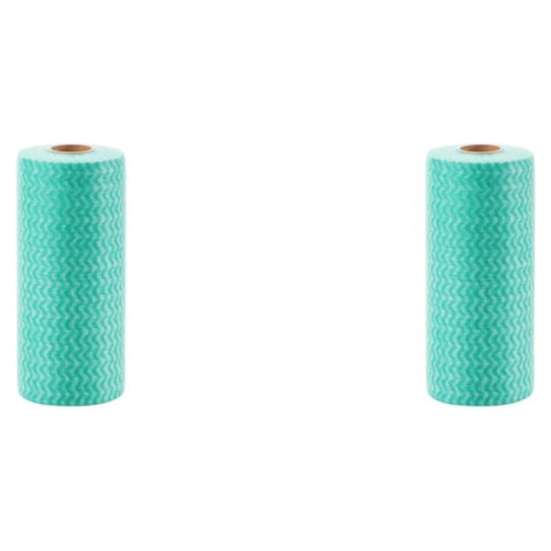 Inteprter Paño para lavar platos de un solo Toalla de limpieza Cocina Verde 2Conjunto