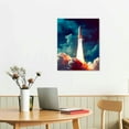 thumbnail image 2 of GOSMITH  Funny Space Posters Abstract Modern Inspirational Universe Canvas Picture Prints Fashion Astronaut Wall Art Kids Room Galaxy rocket Decor Painting Bedroom Living Room, 2 of 4