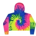 thumbnail image 2 of Colortone Tie-Dye Multicolor Crop Top Pullover Hoodie Unisex Women Size XS to L, 2 of 4