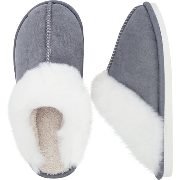 ORUYROP Womens Slippers Warm Soft House Slippers for Women Non-Slip Indoor Outdoor