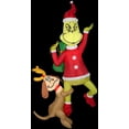 thumbnail image 2 of Gemmy Inflatable Hanging Dr. Seuss™ The Grinch & Max LED Lighted Yard Decoration - 72 in x 43 in x 19 in, 2 of 2