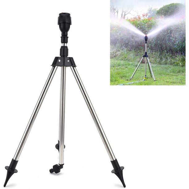 Rotating Tripod Sprinkler for Yard Large Area, 360 Degree Automatic