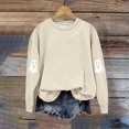 thumbnail image 2 of NMMUED Chandail d'Halloween pour Femmes, Haut à Manches Longues Y2k, T-Shirt d'Halloween, Tenues Y2k pour Femmes, Col Rond d'Halloween, Hauts à Manches Longues pour Femmes, Beige TG, 2 of 6