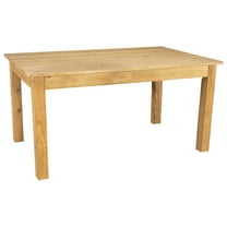 Flash Furniture Hercules 60" x 38" Rectangular Light Natural Solid Pine Farm Dining Table