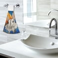 thumbnail image 7 of 2 Pieces Bathroom Towels Kitchen Towels Velcro Hand Wipes Dish Cloths & Dish Towels Washroom Towels Face Towel Hand Wipes Two Little Rabbits, 7 of 7
